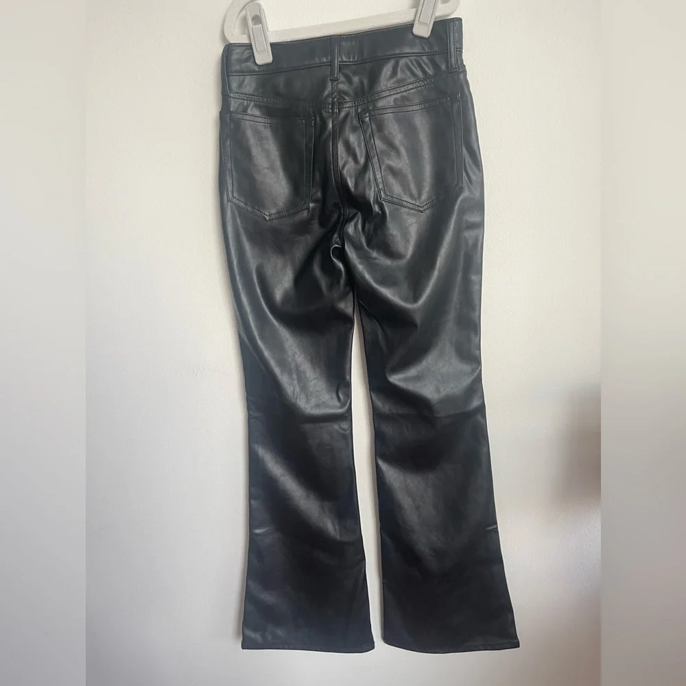 NWT Gap Kids Kids High Rise Vegan Leather Flare Pants. Size 12 - Picture 2 of 3